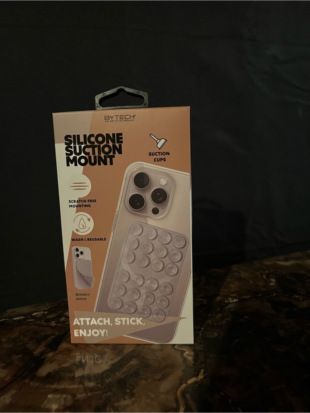 Silicone Suction Mount Phone Grip - Beige